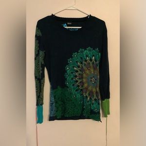 Peacock Sweater Large